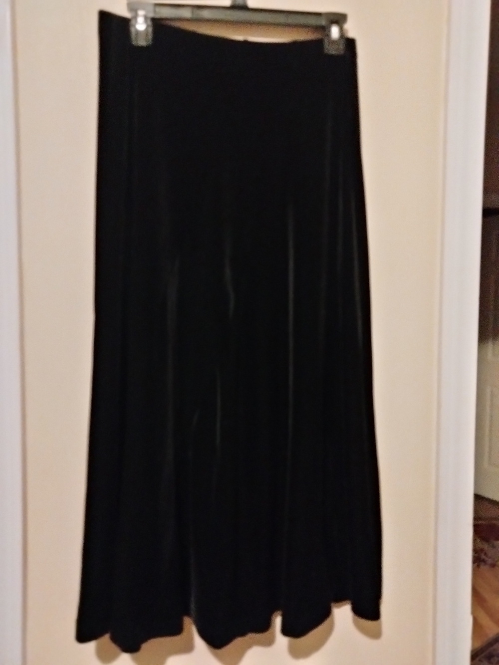 Christopher & Banks Black Maxi Velvet Skirt Size PS Like New